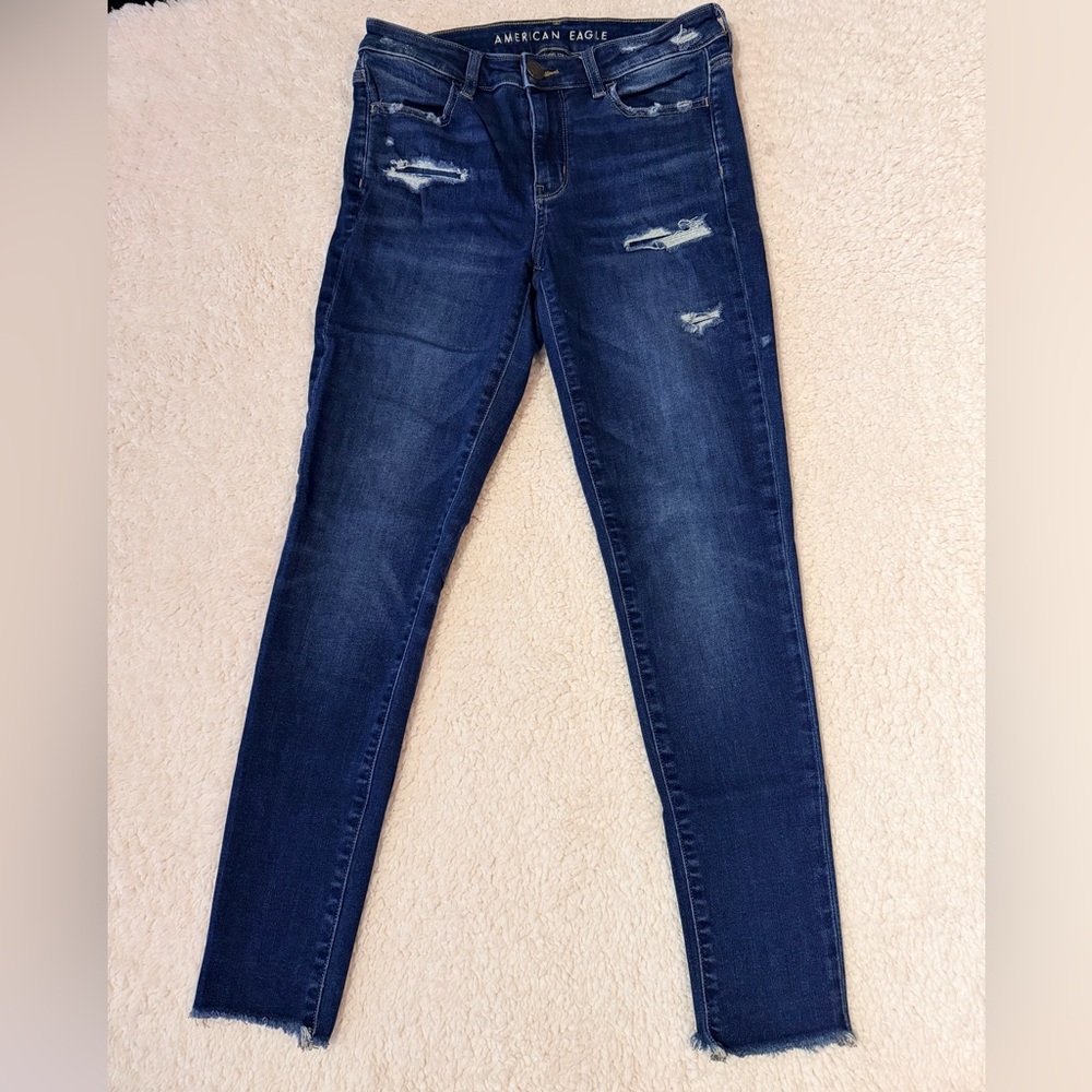 American Eagle AE Next Level Stretch Jeggings Skinny Jeans - Dark Wash